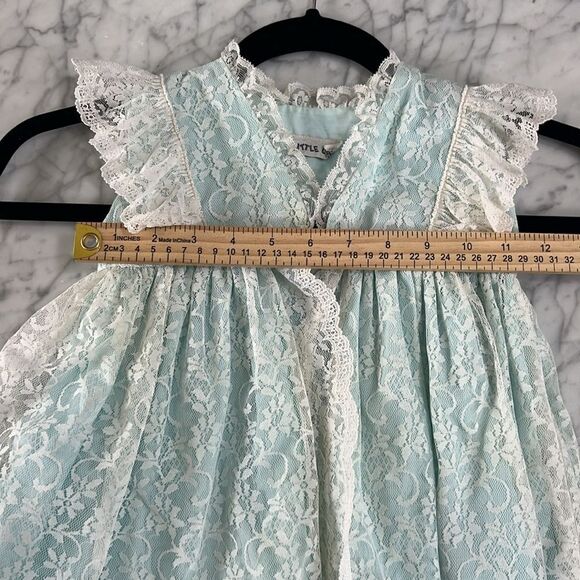 Vintage Light Blue Lace Toddler Cloak Coat 3T - Picture 8 of 13